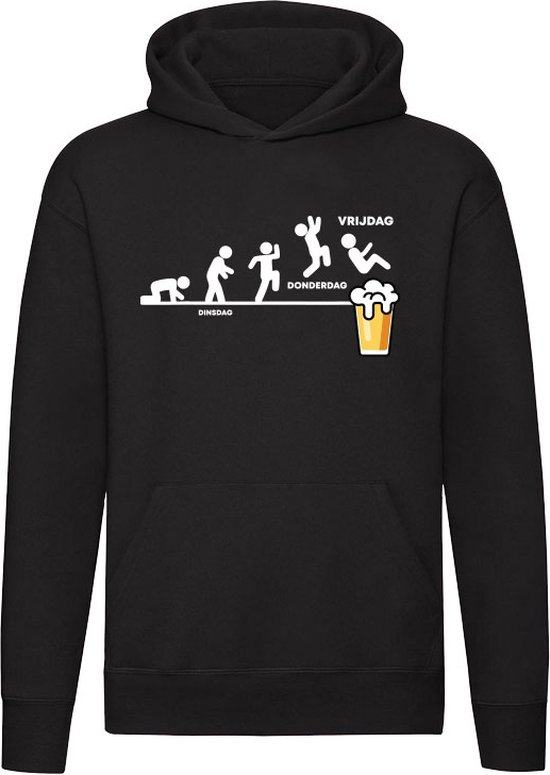 Vrijdag bier Hoodie - weekend - zuipen - dronken - feest - cafe - kroeg - alcohol - grappig - trui - sweater - capuchon