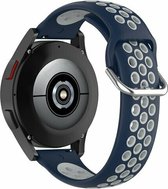 By Qubix Siliconen sportbandje met gesp 22mm - Donkerblauw + grijs - Geschikt voor Samsung Galaxy Watch 3 (45mm) - Galaxy Watch 46mm - Gear S3 Classic & Frontier