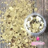 GetGlitterBaby® - Biologische / Biologisch afbreekbare Gouden Chunky Festival Glitters voor Lichaam en Gezicht / Biodegradable Face Body Jewels Glitterlijm / Gel Glittergel - Goud