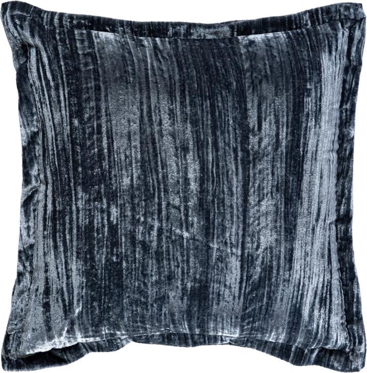 PTMD Senny Sierkussen - 45x3x45 cm - Fluweel - Blauw