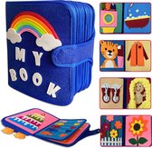 KLUZOO Montessori Busy Board Boek XXL - Jouets de motricité 2 ans - 3 ans - 4 ans - Boek d'activités - Livre silencieux