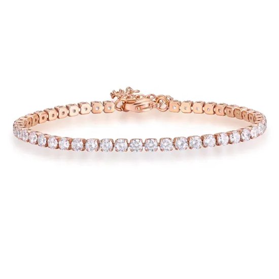 Tennisarmband - Rosé goud - Dames armband - Cadeautje voor haar -