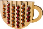 Porte-capsule pour 32 tasses à café Nespresso mug forme bois de bambou