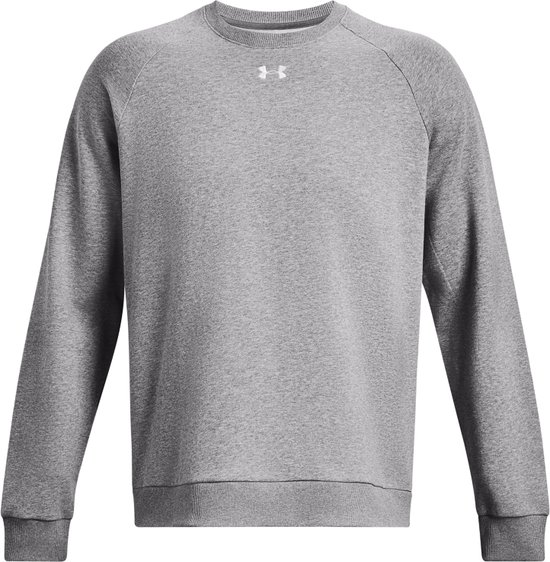 Under Armour UA Rival Fleece Crew Heren Sporttrui - Grijs - Maat S