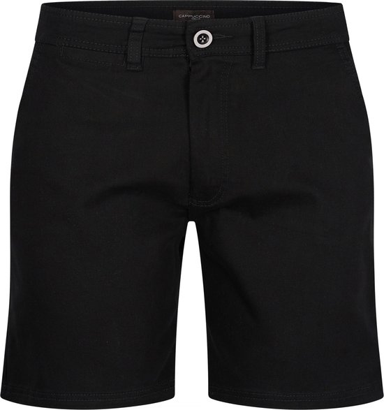Cappuccino Italia - Heren Shorts Chino Short Black - Zwart - Maat XL