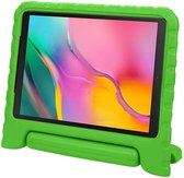 Kinder Tablethoes met Handvat Groen Geschikt voor Samsung Galaxy Tab A 10.1 (2019) - Tablethoes Kindvriendelijk - Beschermhoes voor Kinderen - Shockproof - met Standaard - Tegen Vallen