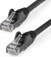 StarTech.com Câble Ethernet CAT6 15m - LSZH (Low Smoke Zero Halogen) - Cordon RJ45 UTP Anti-accrochage 10 GbE LAN - Câble Réseau Internet 650MHz 100W PoE - Noir - Snagless - 24AWG (N6LPATCH15MBK)