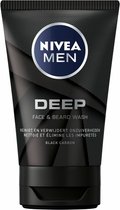 Nivea Men Deep Gezicht & Baard Wash - 3 x 100 ml - Voordeelverpakking