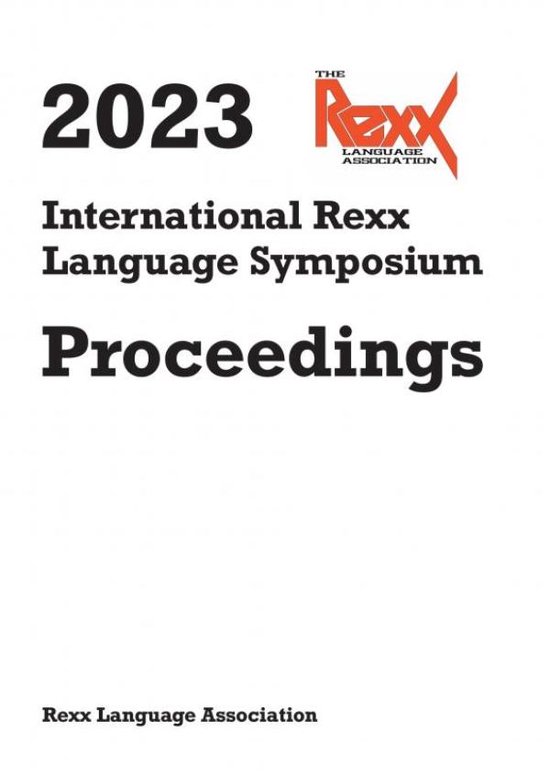 2023 International Rexx Language Symposium Proceedings - cover