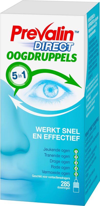 Prevalin Direct Oogdruppels- Prevalin Direct oogdruppels werken snel en effectief bij 5 veel voorkomende oogsymptomen