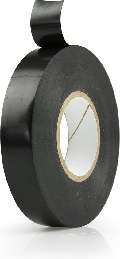 Tesa 53988 Isolatie tape 15mmx10m - zwart 10 rollen