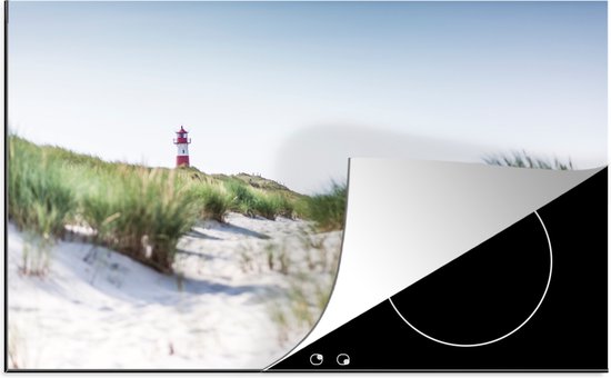 KitchenYeah® Inductie beschermer 81.2x52 cm - Vuurtoren van List in de duinen - Kookplaataccessoires - Afdekplaat voor kookplaat - Inductiebeschermer - Inductiemat - Inductieplaat mat
