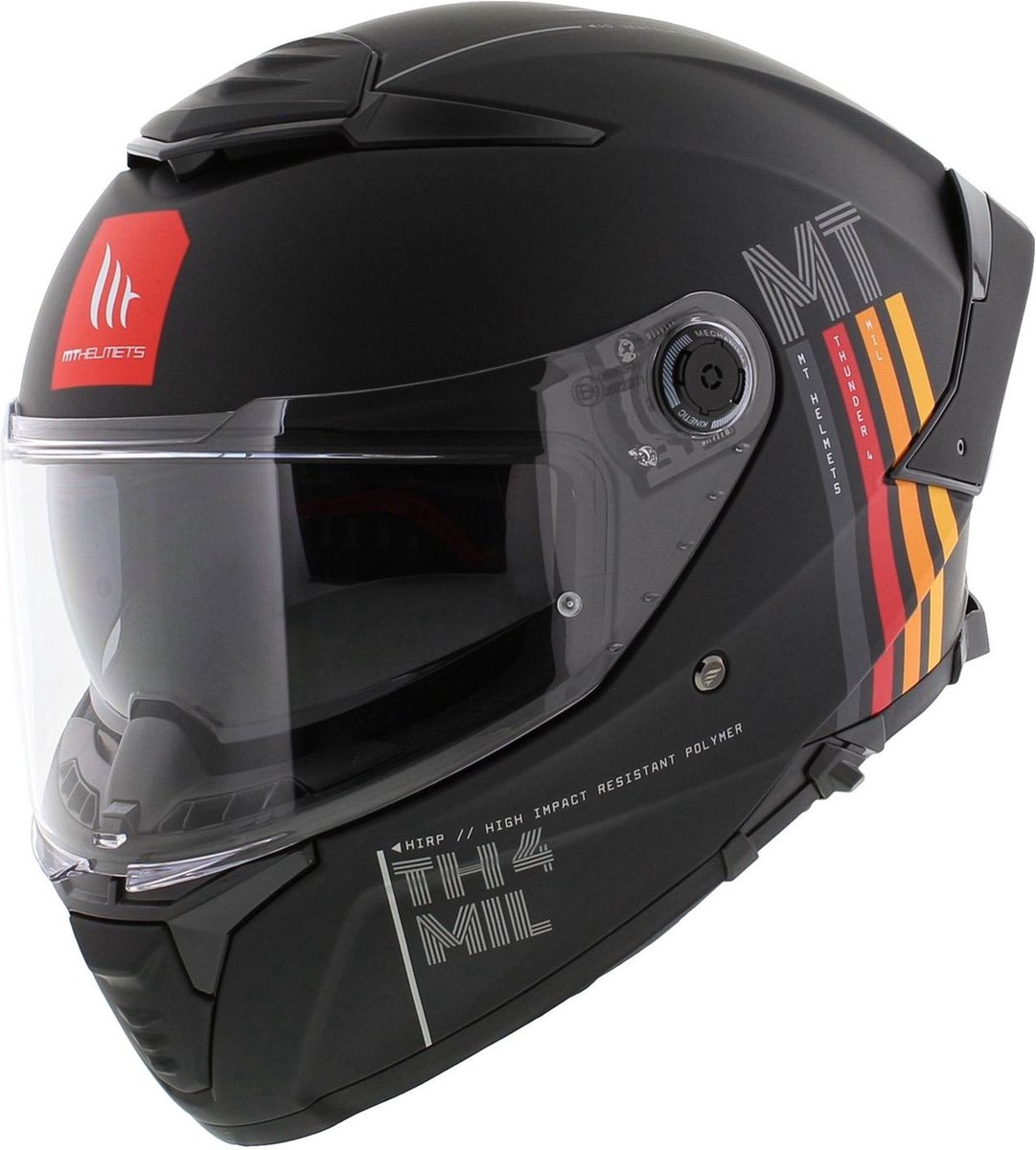 Helm MT Thunder 4 Mil mat zwart maat XL