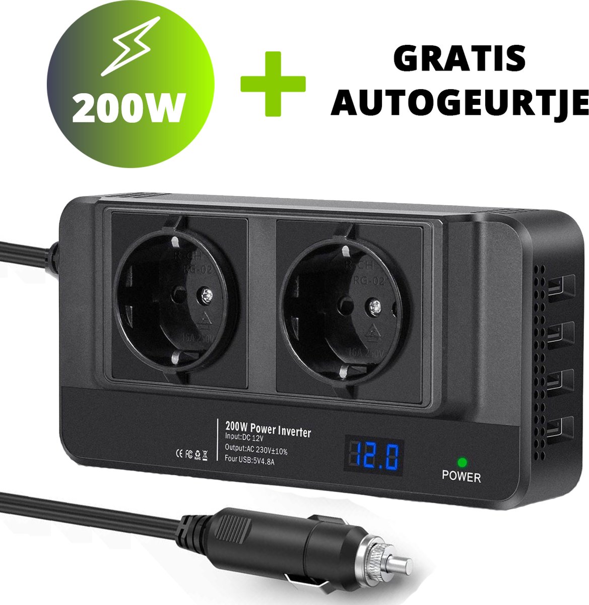 12 V Auto Zgarettenanzünder Steckdose Adapter KFZ LKW Enbau Buchse
