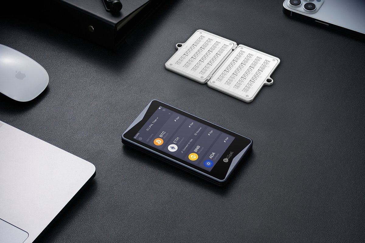 Tangem Crypto Wallet Titanium Cryptocurrency Card Sized Seed Hardware  Plates - Cold Storage Seed Backup - Compatible With All BIP39 Cold Wallet  Crypto