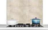 Spatscherm keuken 100x65 cm - Kookplaat achterwand Antiek - Tegels - Beige - Design - Muurbeschermer - Spatwand fornuis - Hoogwaardig aluminium - Keuken decoratie aanrecht