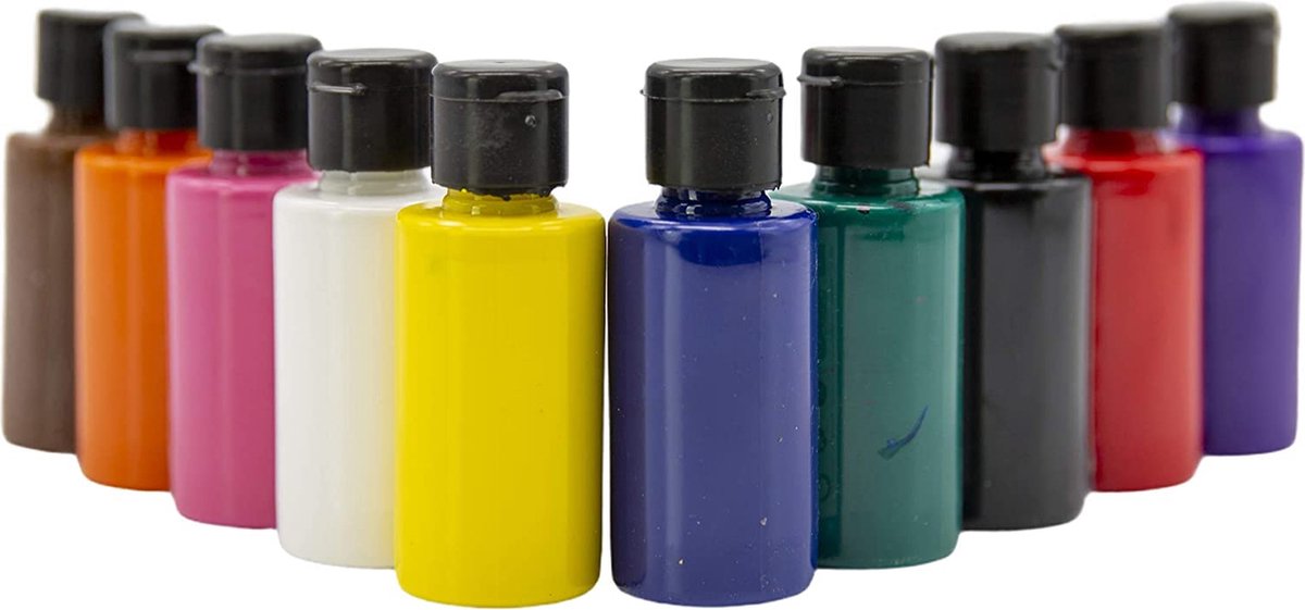 SÜDOR acrylverf set voor kinderen en volwassenen, schoolverf set 10 kleuren elk 40ml, houtverf, universele verf voor hout, steen, canvas, paaseieren (10x40ml) — afbeelding 6