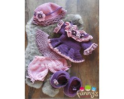 Haakpakket XXL Funny kledingset Fleury Bordeaux - Rose