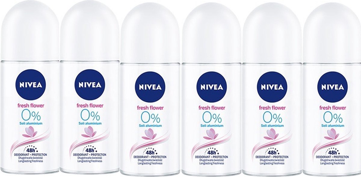 Goedkoopste Nivea Deo Roller - Fresh Flower 6 x 50 ml