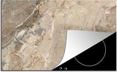 KitchenYeah® Inductie beschermer 80.2x52.2 cm - Graniet print - Grijs - Wit - Kookplaataccessoires - Afdekplaat voor kookplaat - Inductiebeschermer - Inductiemat - Inductieplaat mat
