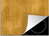 KitchenYeah® Inductie beschermer 71x52 cm - Verf - Patronen - Oker - Kookplaataccessoires - Afdekplaat voor kookplaat - Inductiebeschermer - Inductiemat - Inductieplaat mat