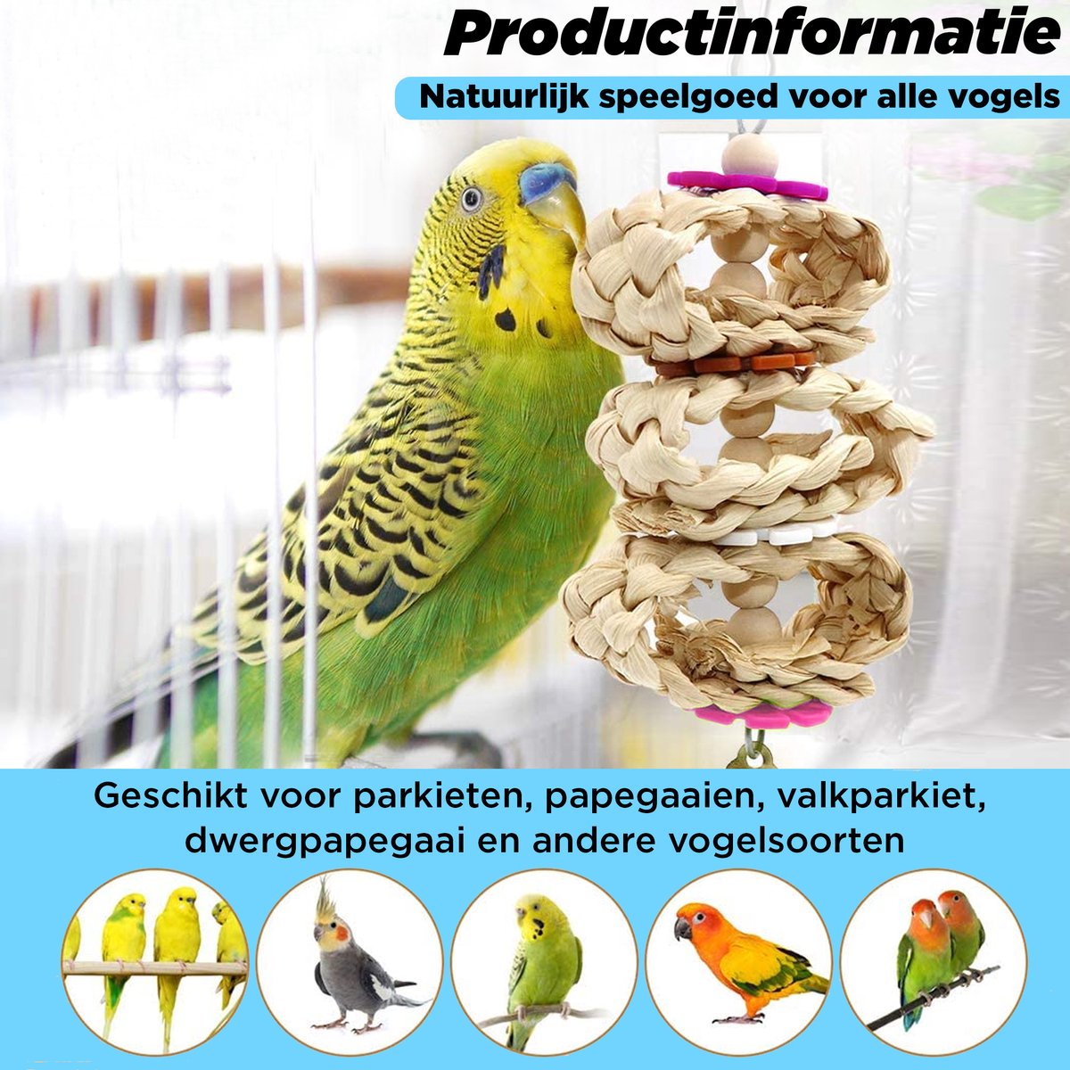 Vogelspeelgoed Om Te Versnipperen - 5 Stuks Parkieten Knaag Speeltje Vogelspeelgoed Om Te Versnipperen - 5 Stuks Parkieten Knaag Speeltje
