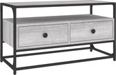 vidaXL - Tv-meubel - 80x35x45 - cm - bewerkt - hout - grijs - sonoma - eikenkleurig