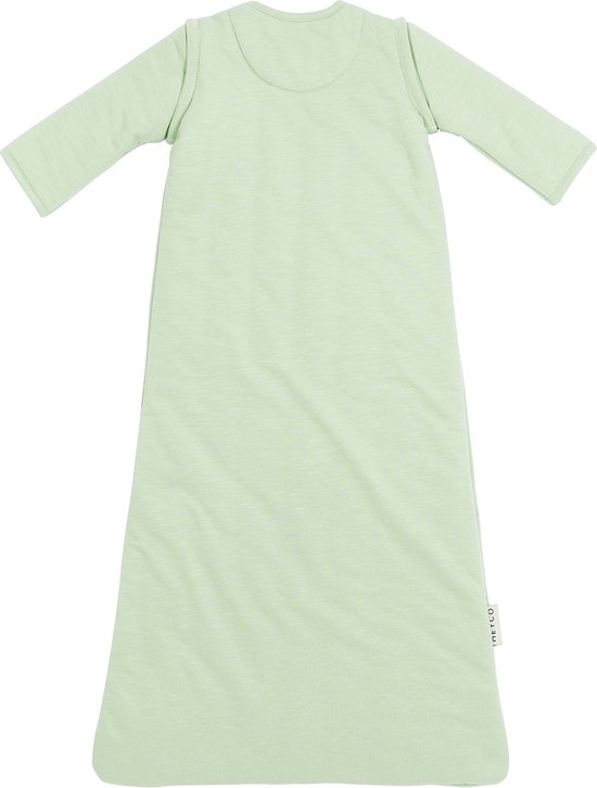 Meyco Baby Slaapzak Winter Slub - afritsbare mouwen - soft green - 90cm - winterslaapzak van Meyco — afbeelding 3