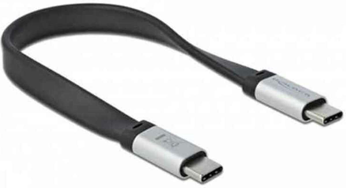 Delock USB 3.2 Gen 2 FPC Flat Ribbon Cable USB Type-C™ to USB Type-C™ 22 cm PD 3 A E-Marker