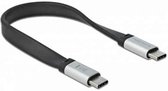 DeLOCK 85926 câble USB 0,22 m USB 3.2 Gen 2 (3.1 Gen 2) USB C Noir, Argent
