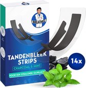Professionele Tandenbleek Strips - 28 Strips - Teeth Whitening Strips - Wittere Tanden - Zonder Peroxide - Thuis Tanden Bleken - Charcoal en Mint