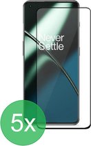 Full Screenprotector 5x Geschikt voor: OnePlus 11 - screen protector - volledige glas - bescherming - beschermglas - ZT Accessoires