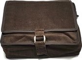 Vagabond-Combi-Hang-up-Toilettas-Deluxe Holdall "Country Cord" Bruin -afmeting 26 x 7 x 23 cm.
