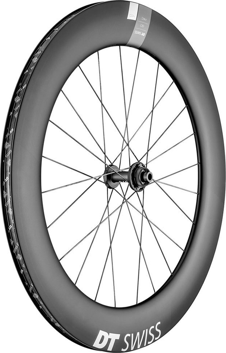 Dt Swiss Arc 1400 Dicut 80 Cl Disc Tubeless Racefiets Voorwiel Zwart 12 x 100 mm