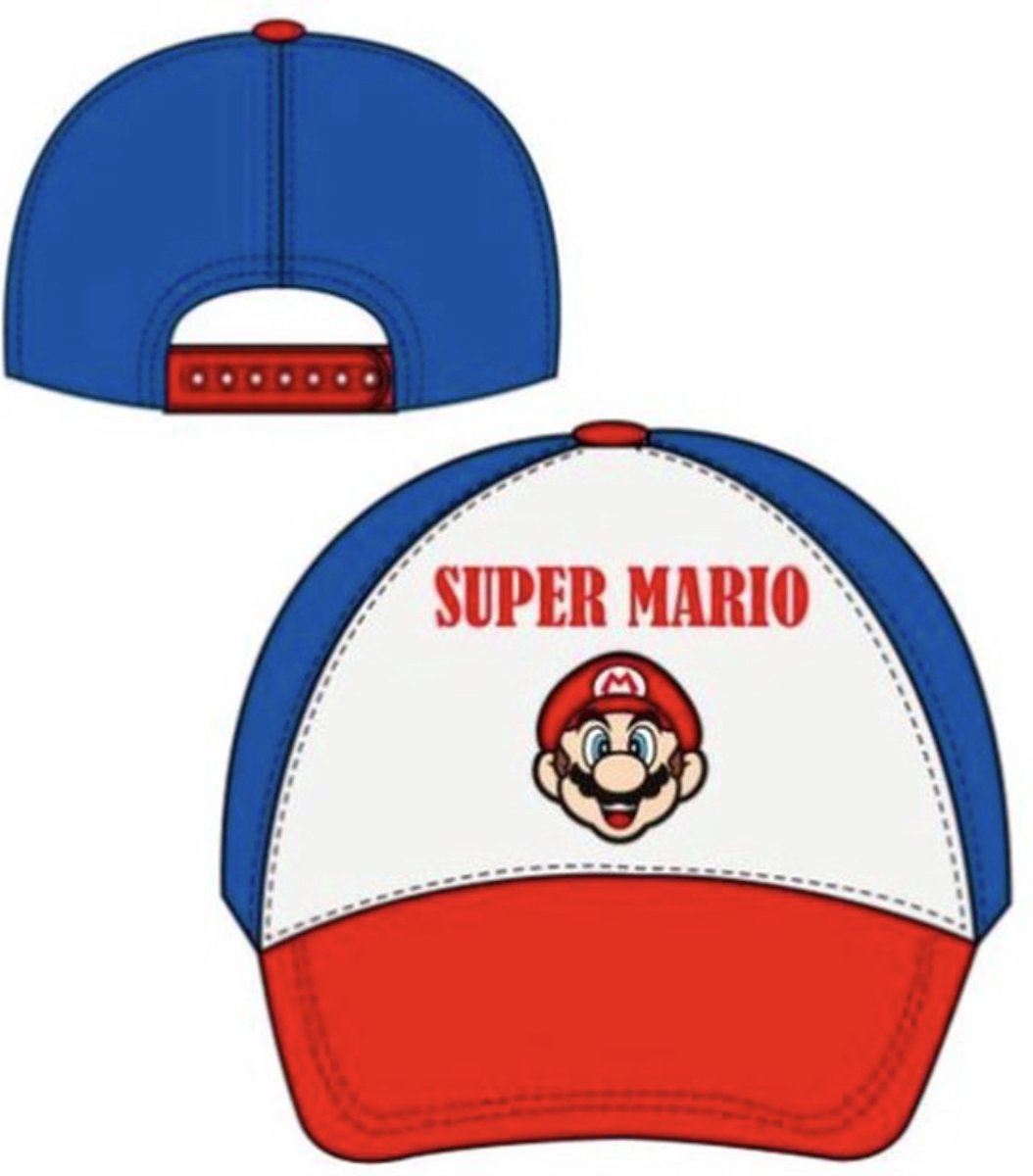 Super Mario - pet - cap - Maat 52 cm