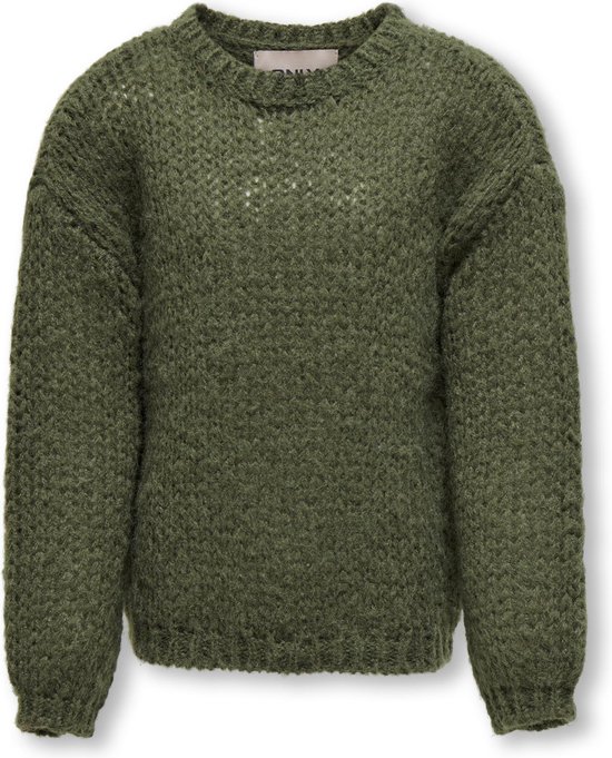 ONLY KOGNEWNORDIC LIFE LS O-NECK KNT Meisjes Trui - Winter Moss - Maat 146/152