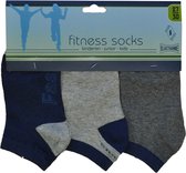 Jongens enkelkousen fitness fantasie fast - 6 paar gekleurde sneaker sokken - maat 31/34