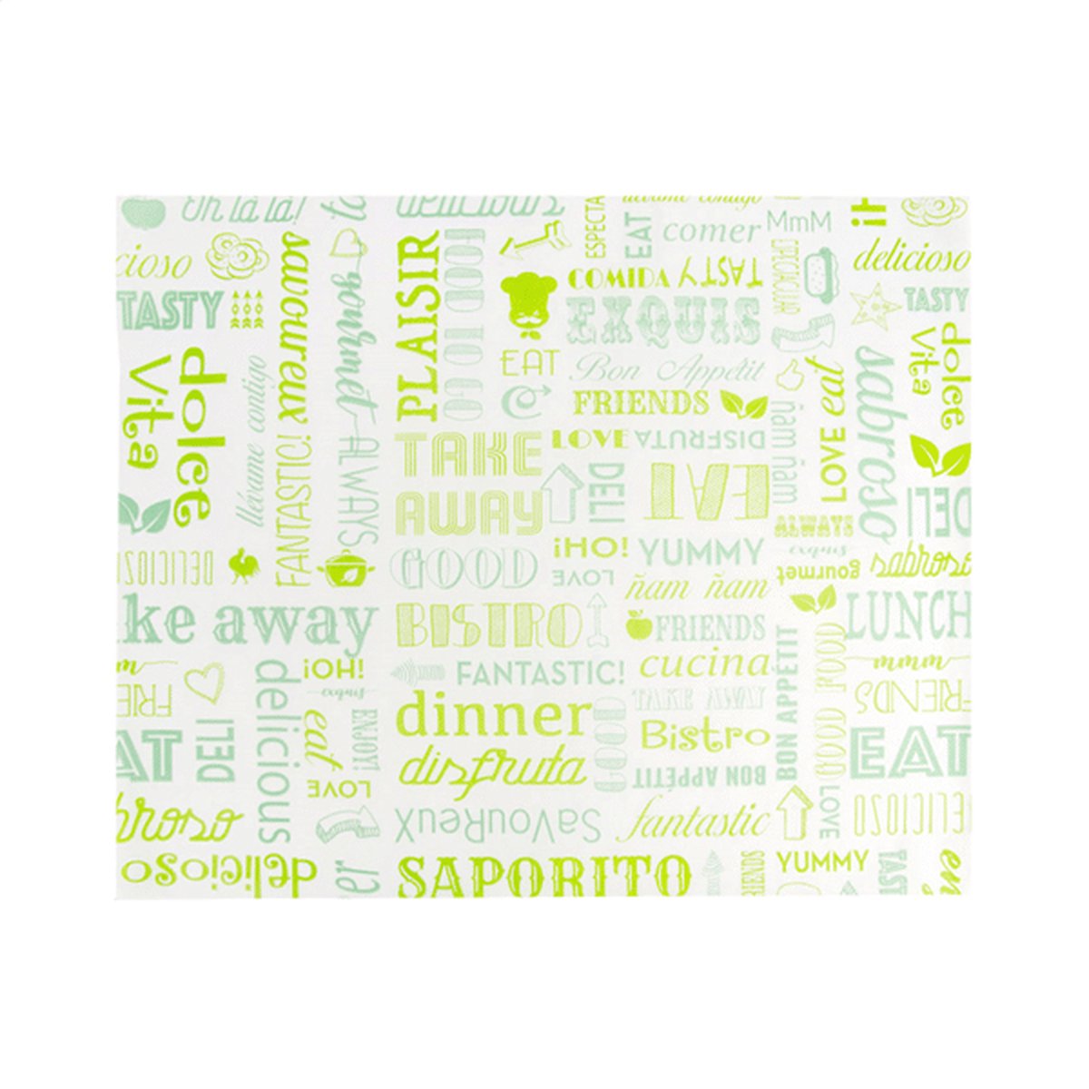 Vetvrij wikkelpapier of hamburgervellen Parole groen 31×38 cm | Inhoud: 1000 stuks