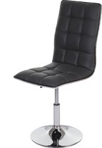 Eetkamerstoel MCW-C41, stoel keukenstoel, in hoogte verstelbaar draaibaar, kunstleer ~ grijs