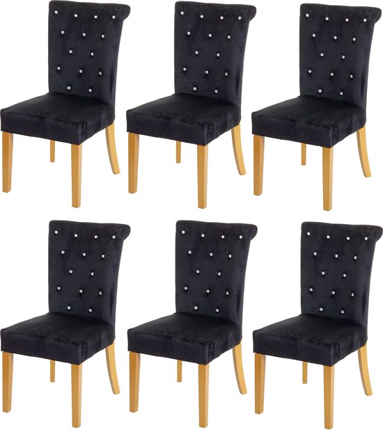 Set van 6 eetkamerstoel HWC-F37, stoel keukenstoel, retro design Set van 6 eetkamerstoel HWC-F37, stoel keukenstoel, retro design