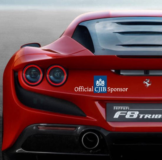 CJIB Sponsor autocollant lion blanc