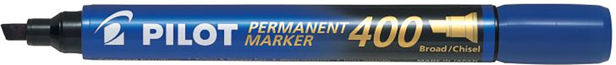 Pilot Permanent Marker 400 beitelpunt - blauw