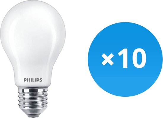 Voordeelpak 10x Philips MASTER Value LEDbulb E27 Peer Mat 11.2W 1521lm - 927 Zeer Warm Wit | Beste Kleurweergave - Dimbaar - Vervangt 100W
