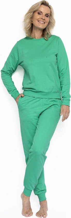 Costume de jogging pour femme, Costume d'intérieur pour femme vert vif - Taille M