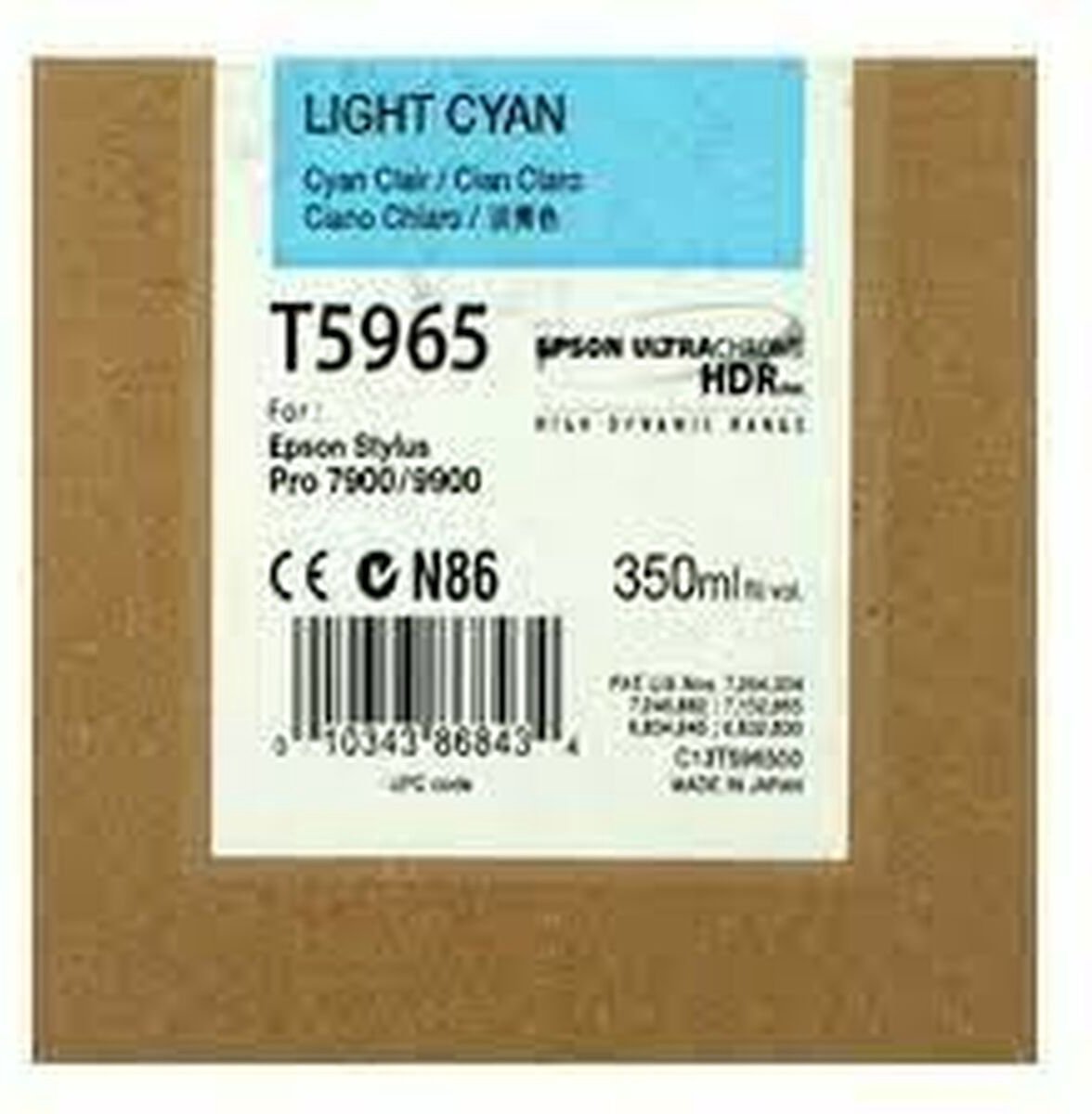 Epson inktpatroon licht cyaanT 596 350 ml T 5965