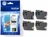 Brother LC421VAL - Inktcartridge - Zwart / Multicolor