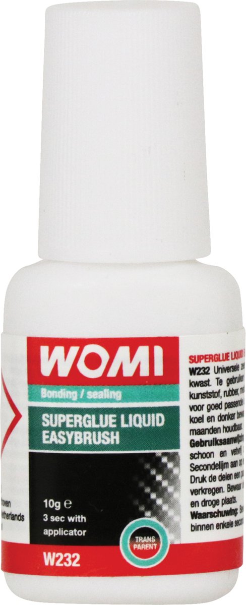 Womi Secondelijm W232 – 10 g Transparant – Snelhechtend – Precieze Dosering – Multimateriaal
