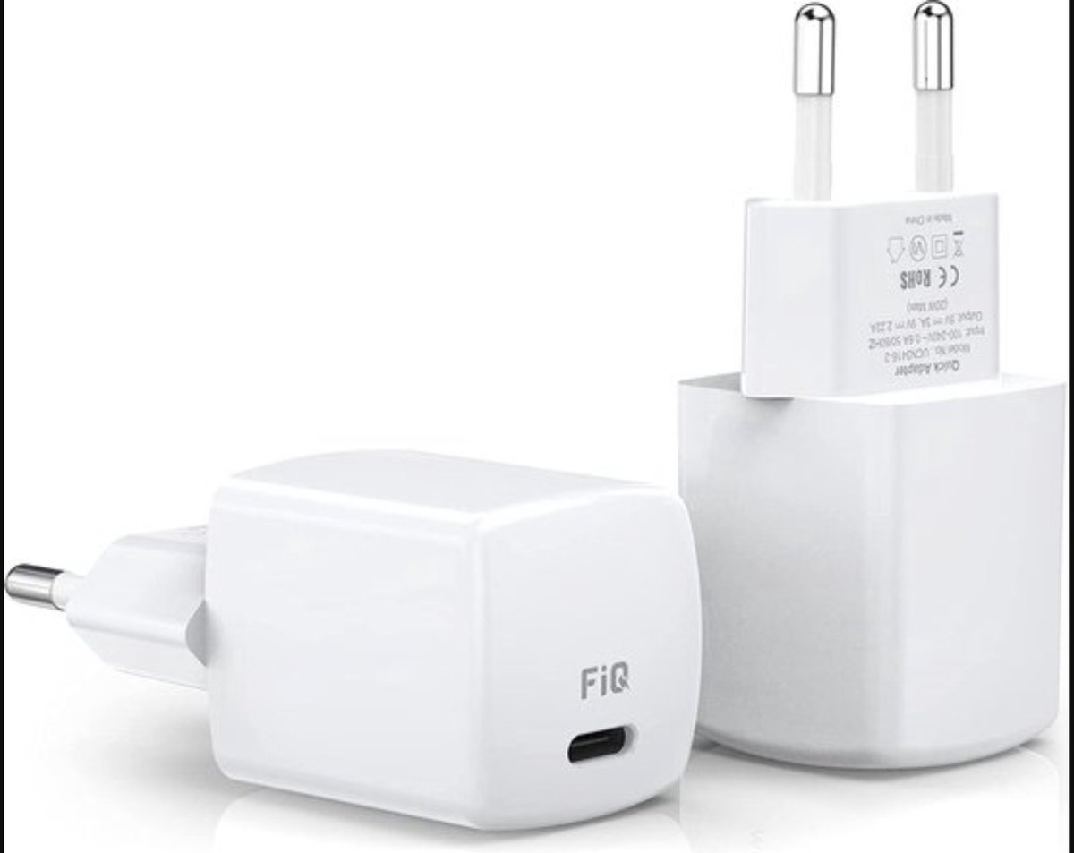 【2 halen 1 betalen】FlePow UCN3416-2 -20W USB-C oplader - Snelle lader - Compatibel met verschillende toestellen