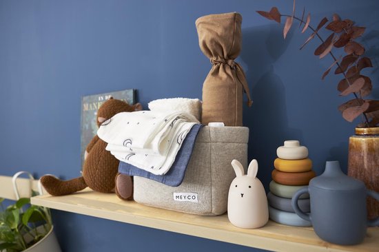 Meyco Baby Moon hydrofiele doeken - 3-pack - indigo - 70x70cm van Meyco Baby — afbeelding 2