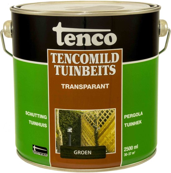 Foto: Tenco tencomild transparante tuinbeits 2 5 liter groen